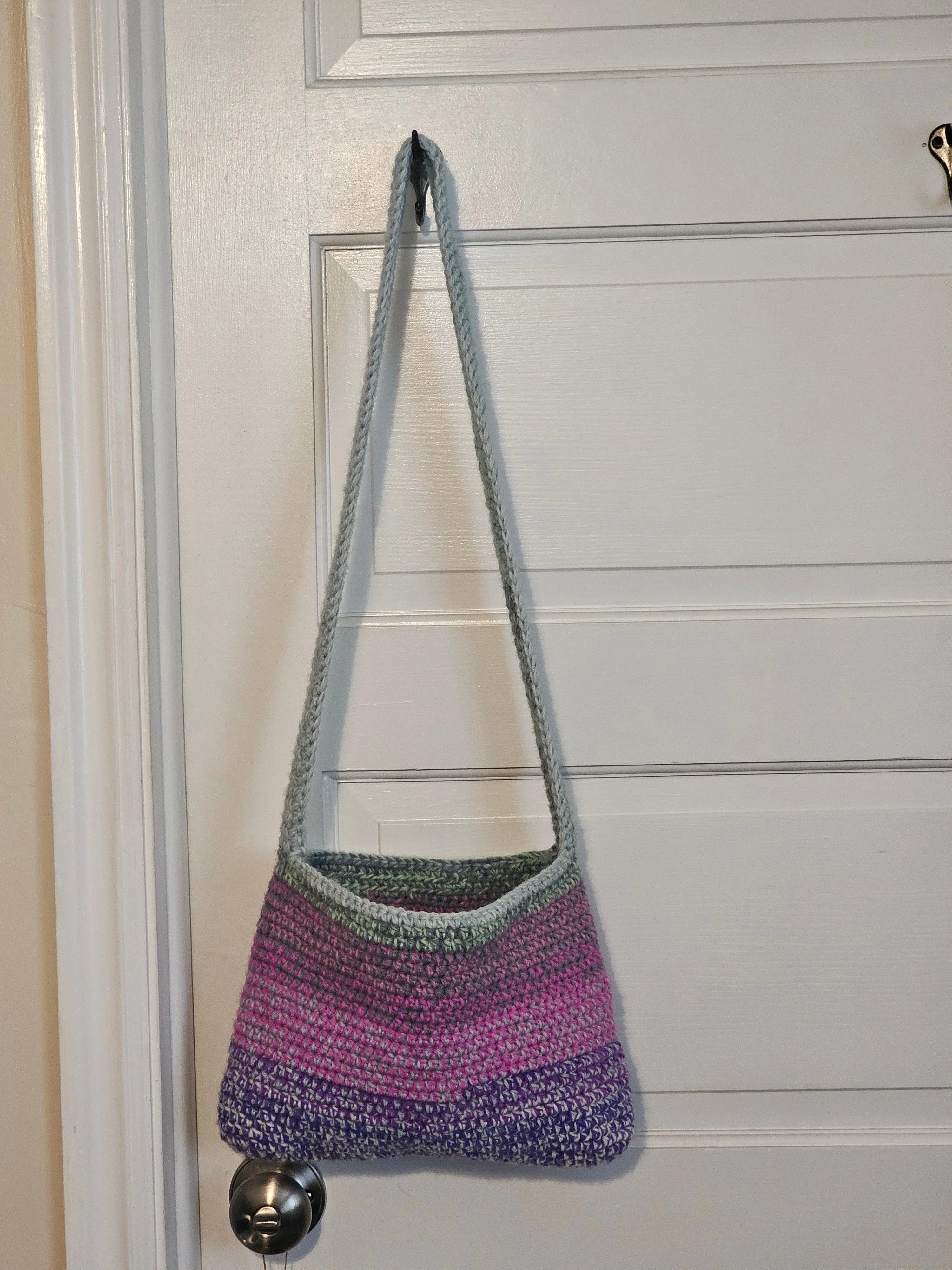 Crochet Boho Shoulder Bag Multi-Color