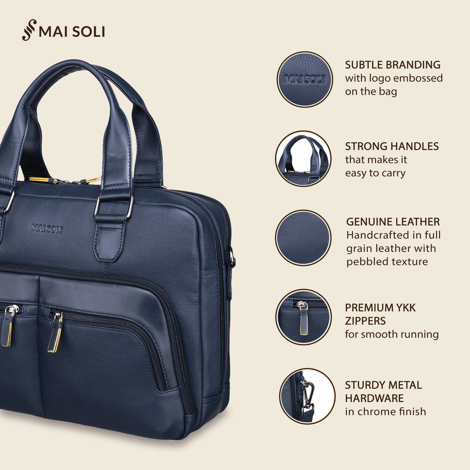 Cruiser All-Purpose Laptop Bag - Navy Blue