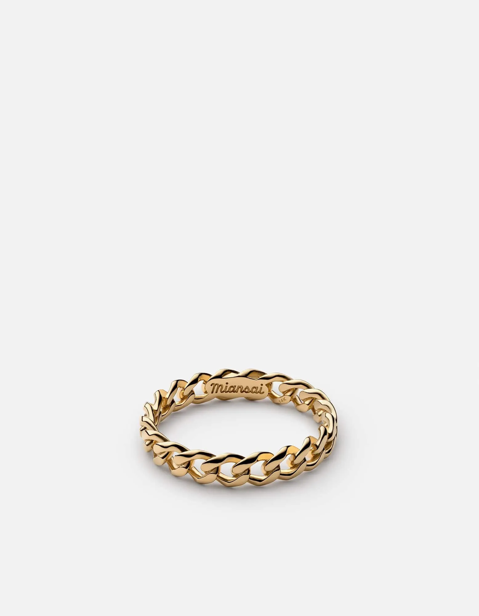 Cuban Link Ring, 14k Gold