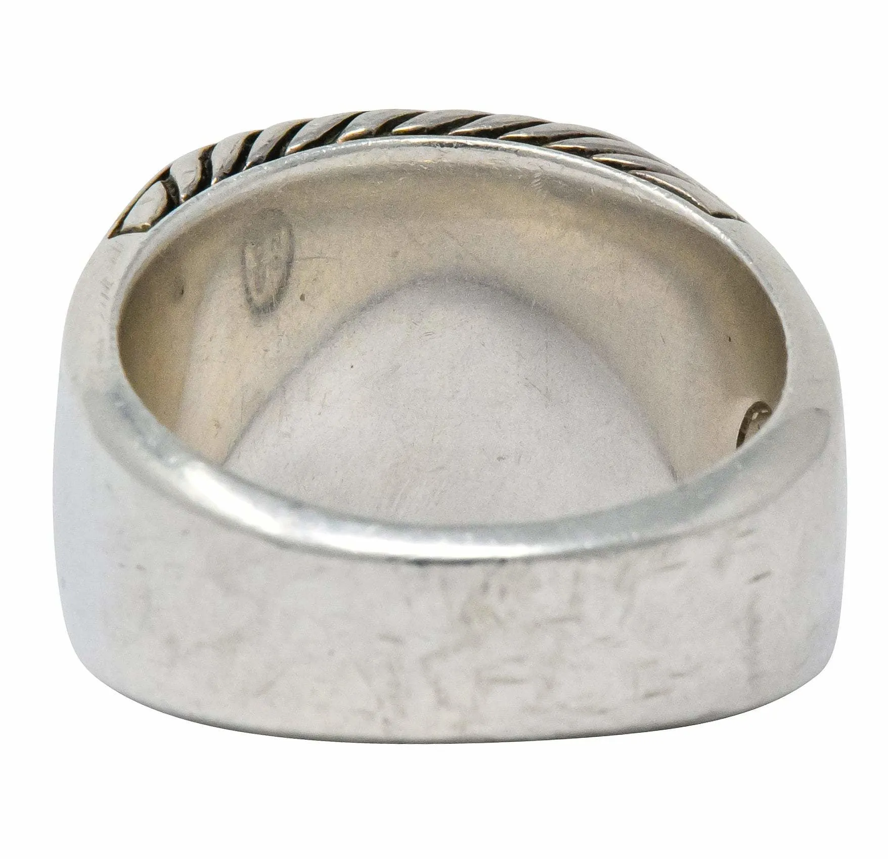 David Yurman Jasper Ring Sterling Silver Men's Exotic Stone Ring