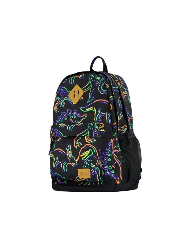 Deux par Deux Kids Backpack (Neon Dinos)