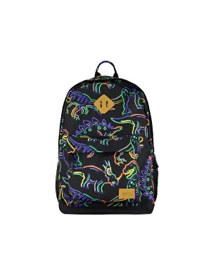 Deux par Deux Kids Backpack (Neon Dinos)