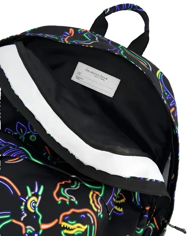 Deux par Deux Kids Backpack (Neon Dinos)