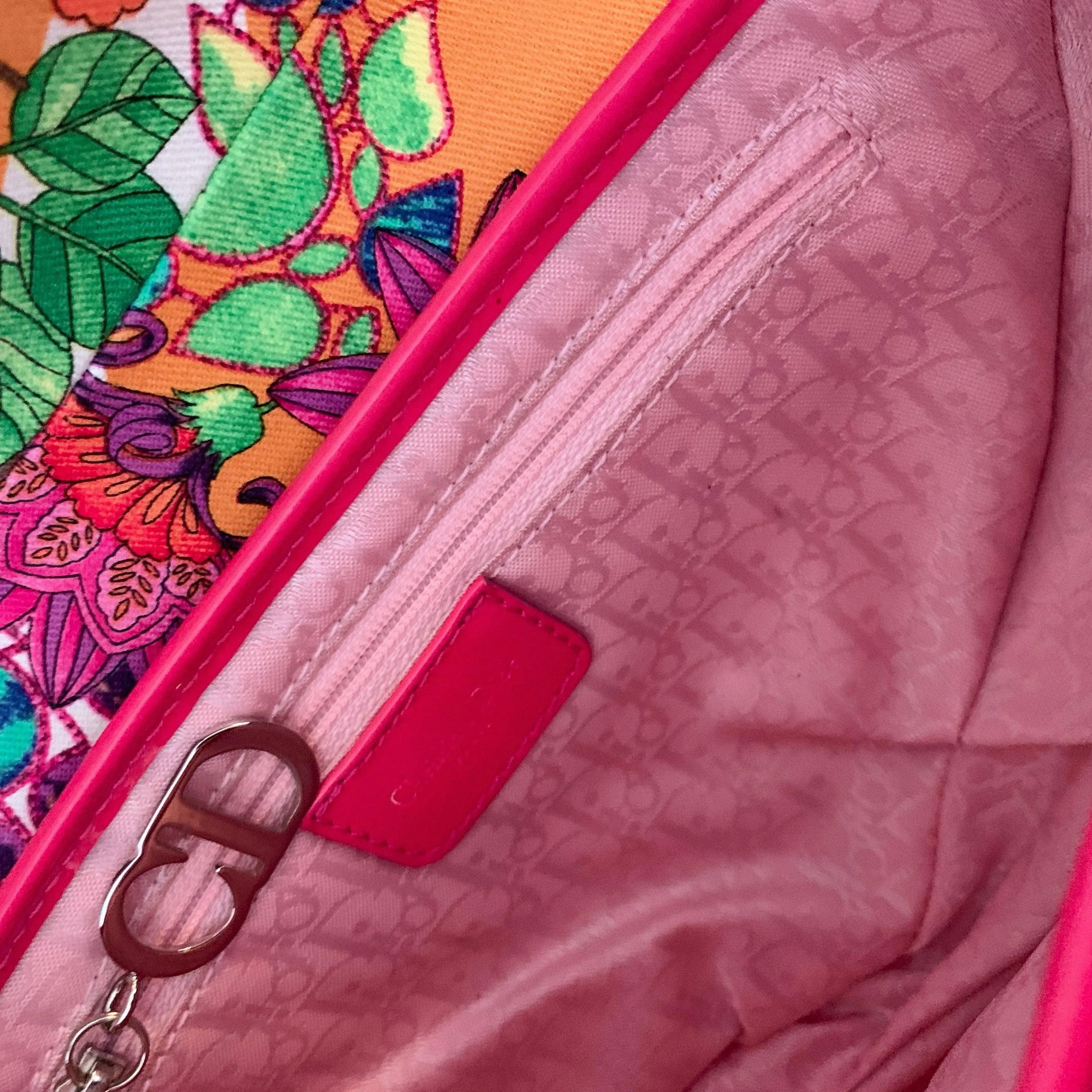 Dior Multicolor Floral Saddle Bag
