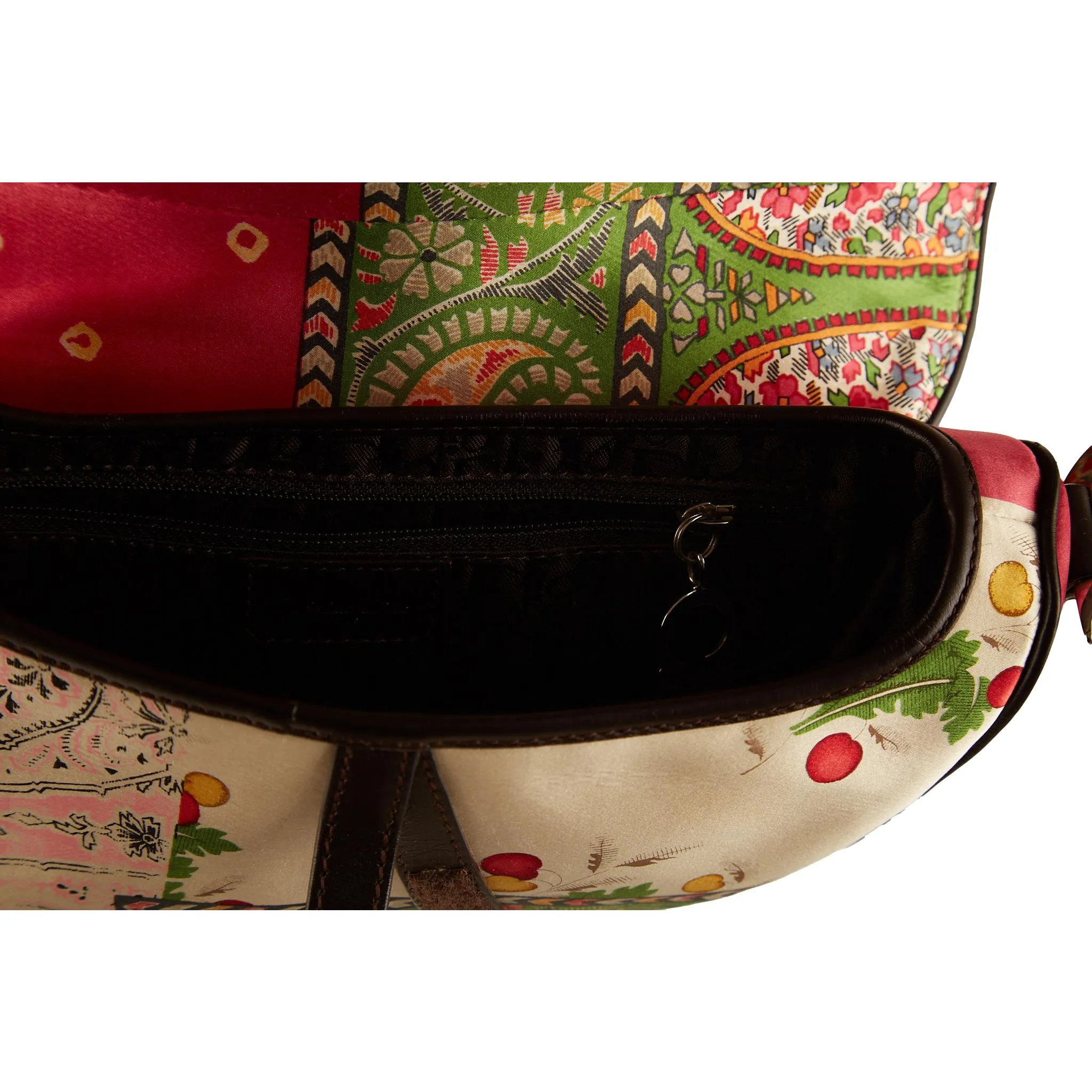 Dior Multicolor Print Saddle Bag