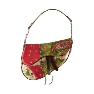 Dior Multicolor Print Saddle Bag