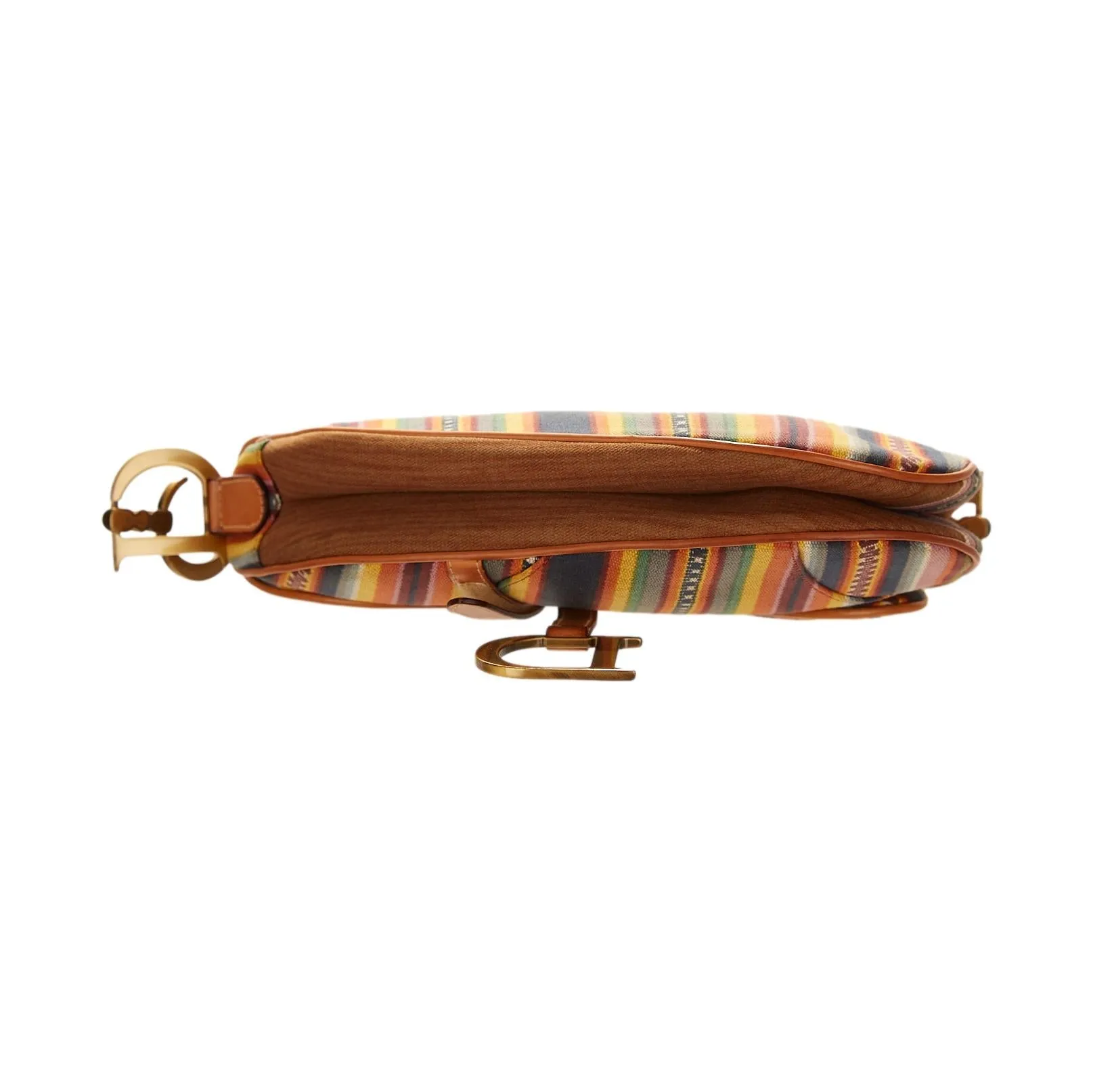 Dior Multicolor Stripe Saddle Bag