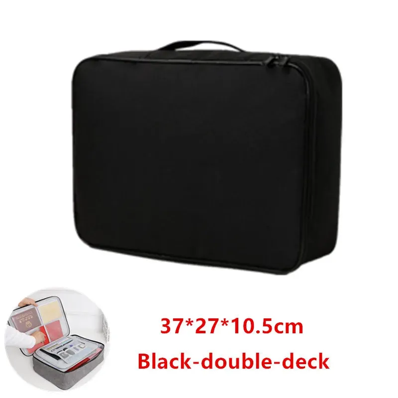 Document Organizer Briefcase A4 Folder Holder Men Women's Bag Cover Purse Passport Home Travel Safe Functional File Storage Case