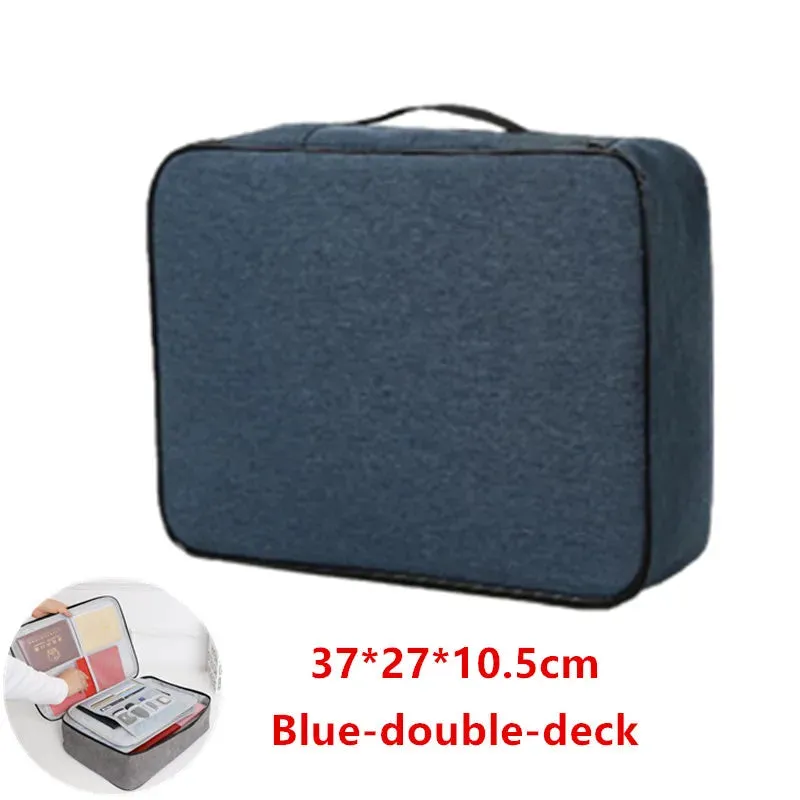 Document Organizer Briefcase A4 Folder Holder Men Women's Bag Cover Purse Passport Home Travel Safe Functional File Storage Case