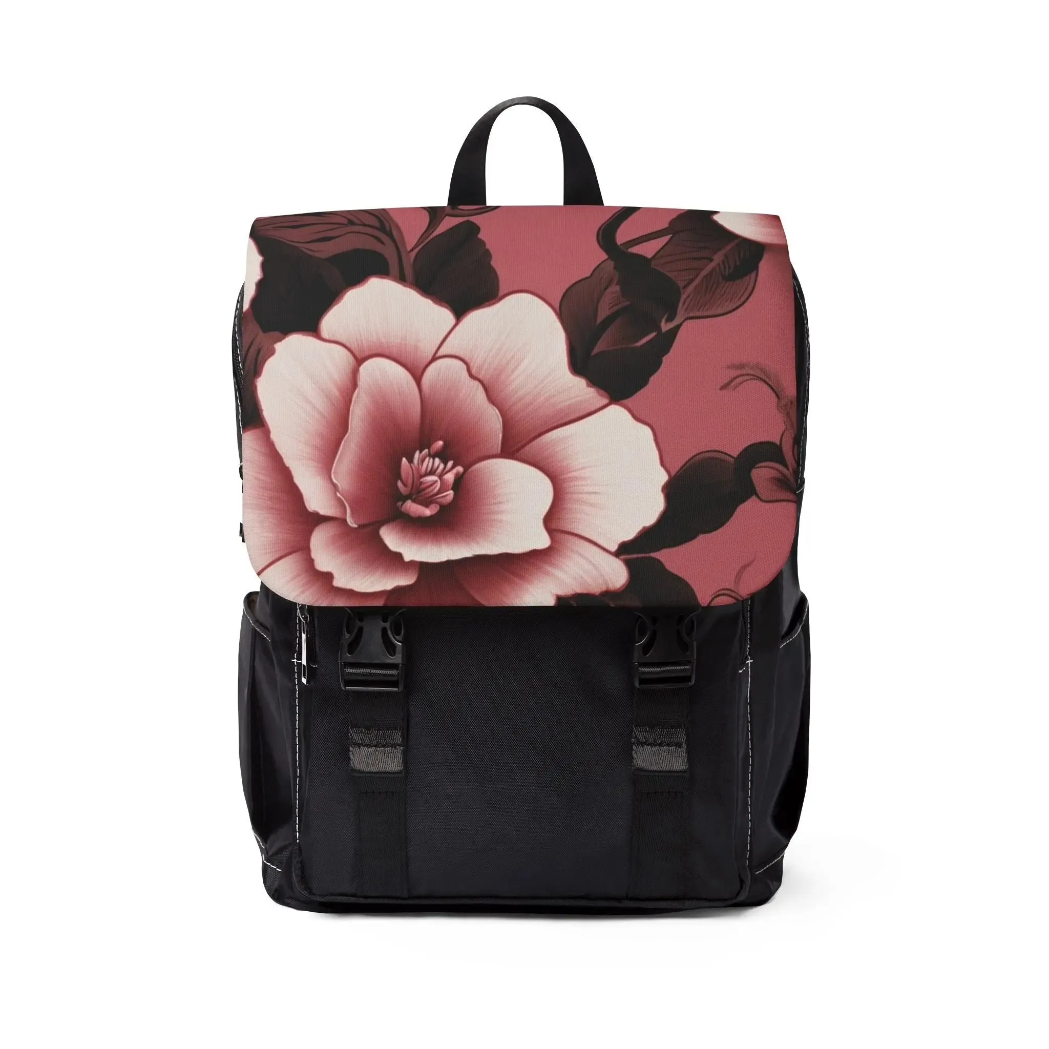 Electric Pink Pattern Shoulder Backpack