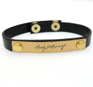 Engraved Signature Bracelet - Present for Men Keepsake gift for him