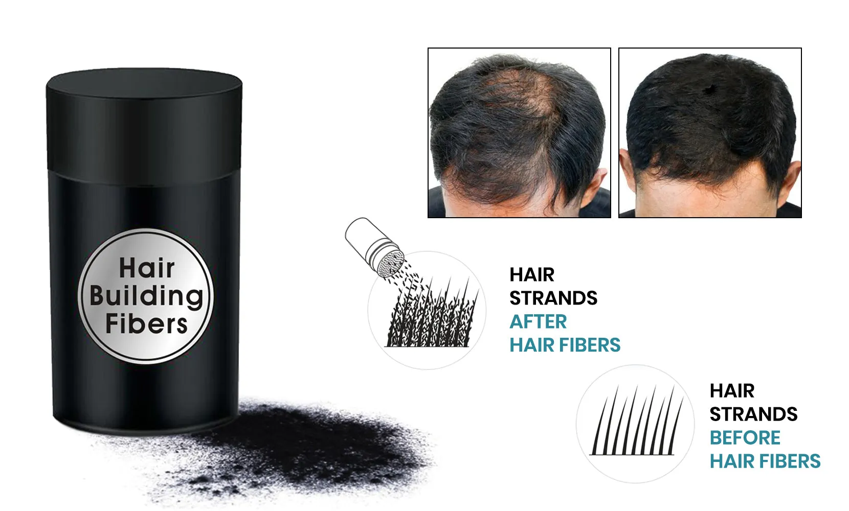 Everyday Use Healthy Hair Fibers Naturally Conceals and Adds Volume For Fuller Hair
