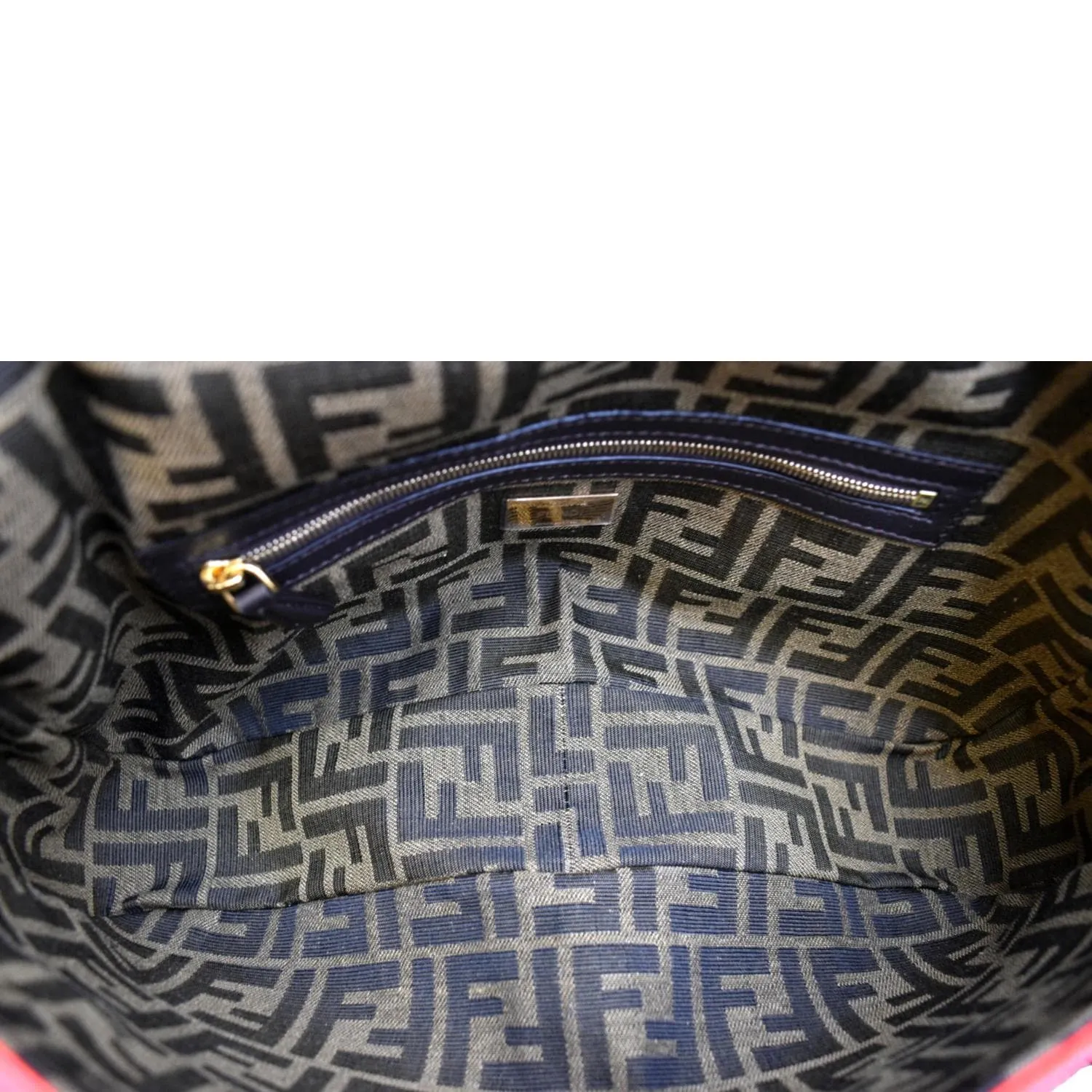 FENDI FF Roma 1974 Jacquard Canvas Shoulder Bag Pink - Hot Deals