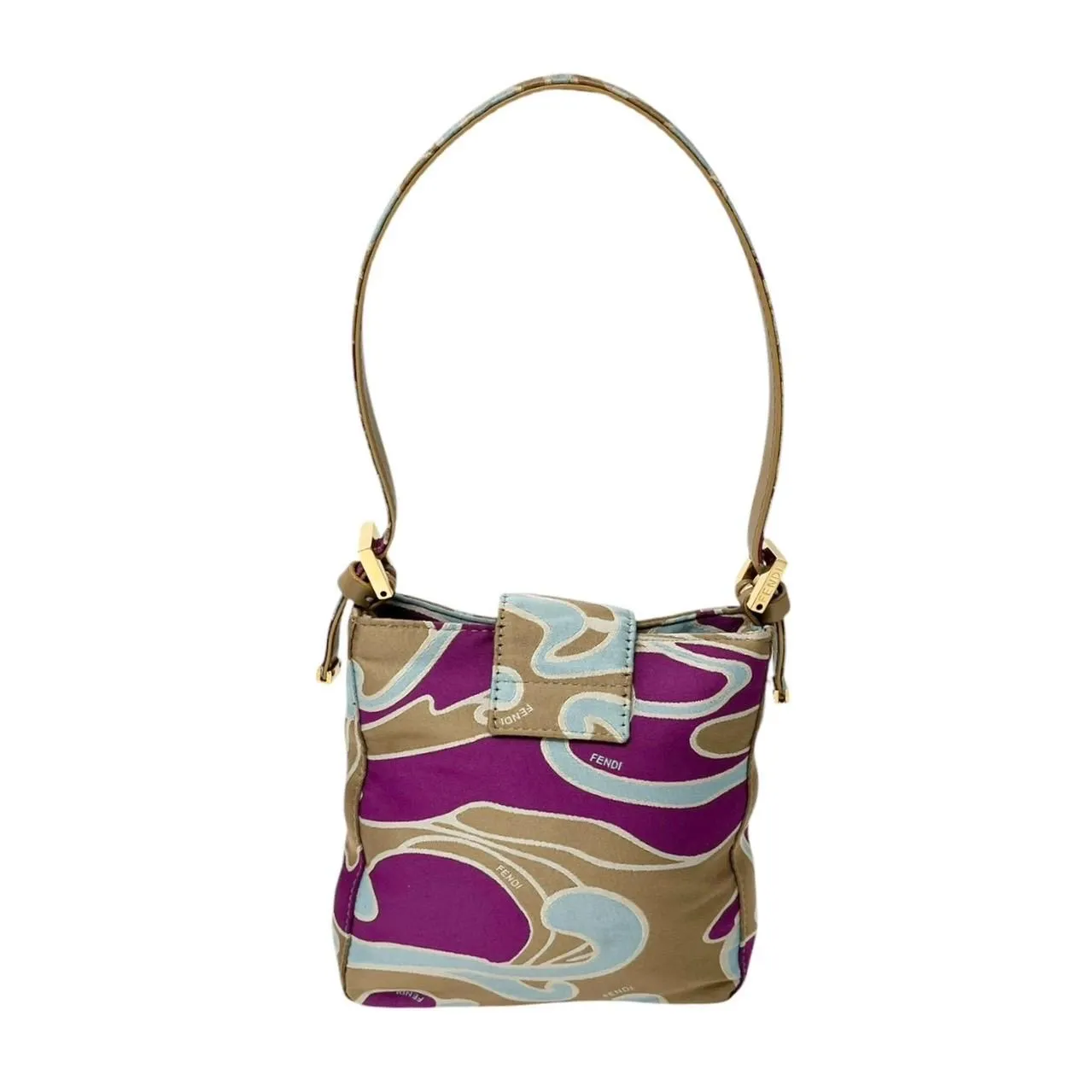 Fendi Mini Satin Multicolor Baguette Bag