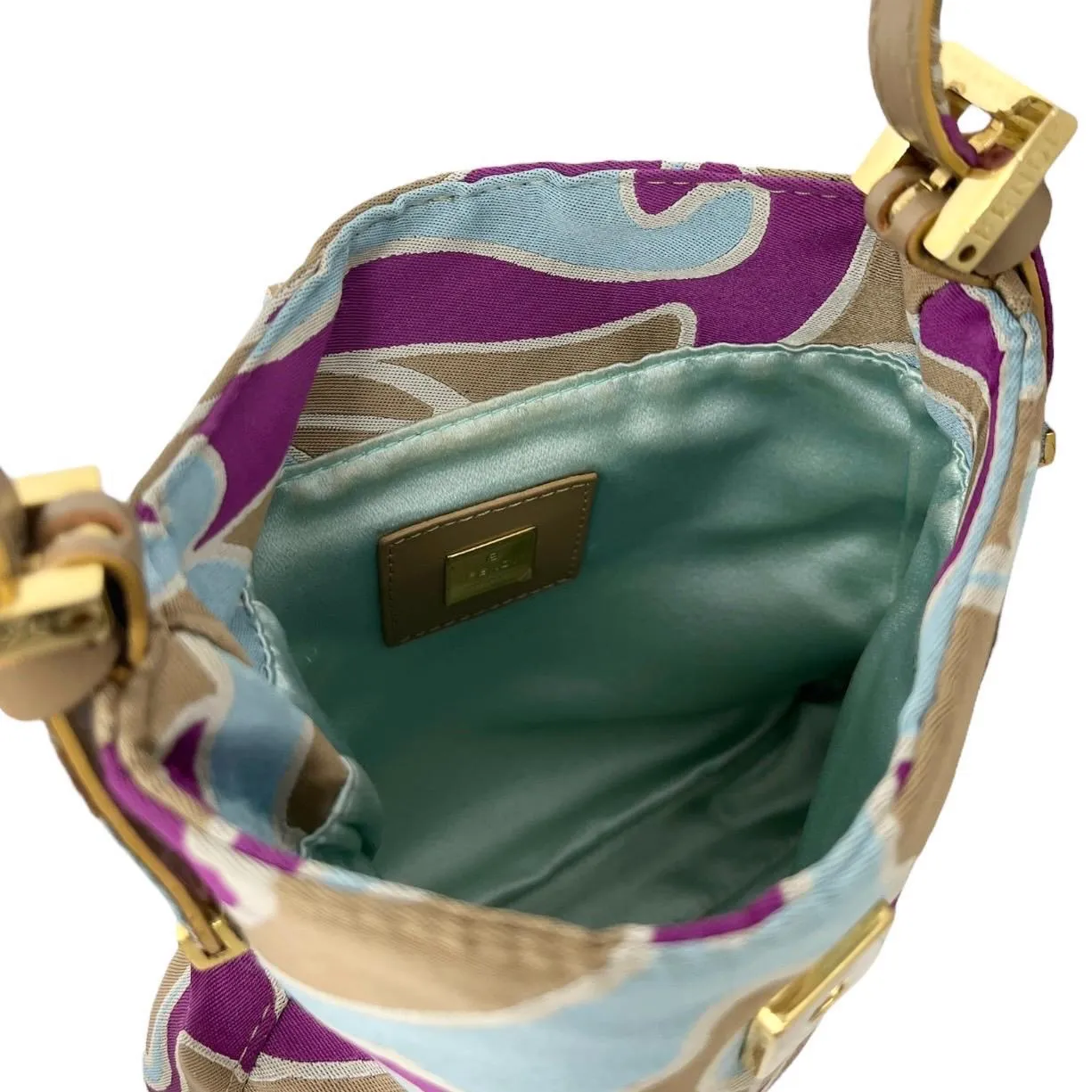 Fendi Mini Satin Multicolor Baguette Bag