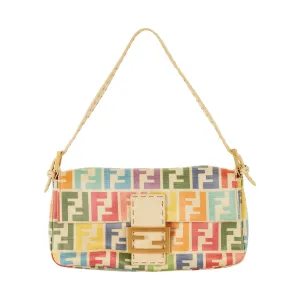 Fendi Multicolor Logo Baguette
