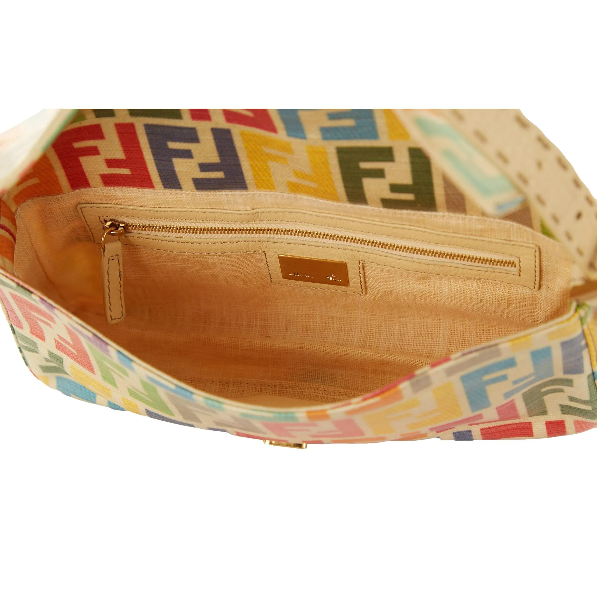 Fendi Multicolor Logo Baguette