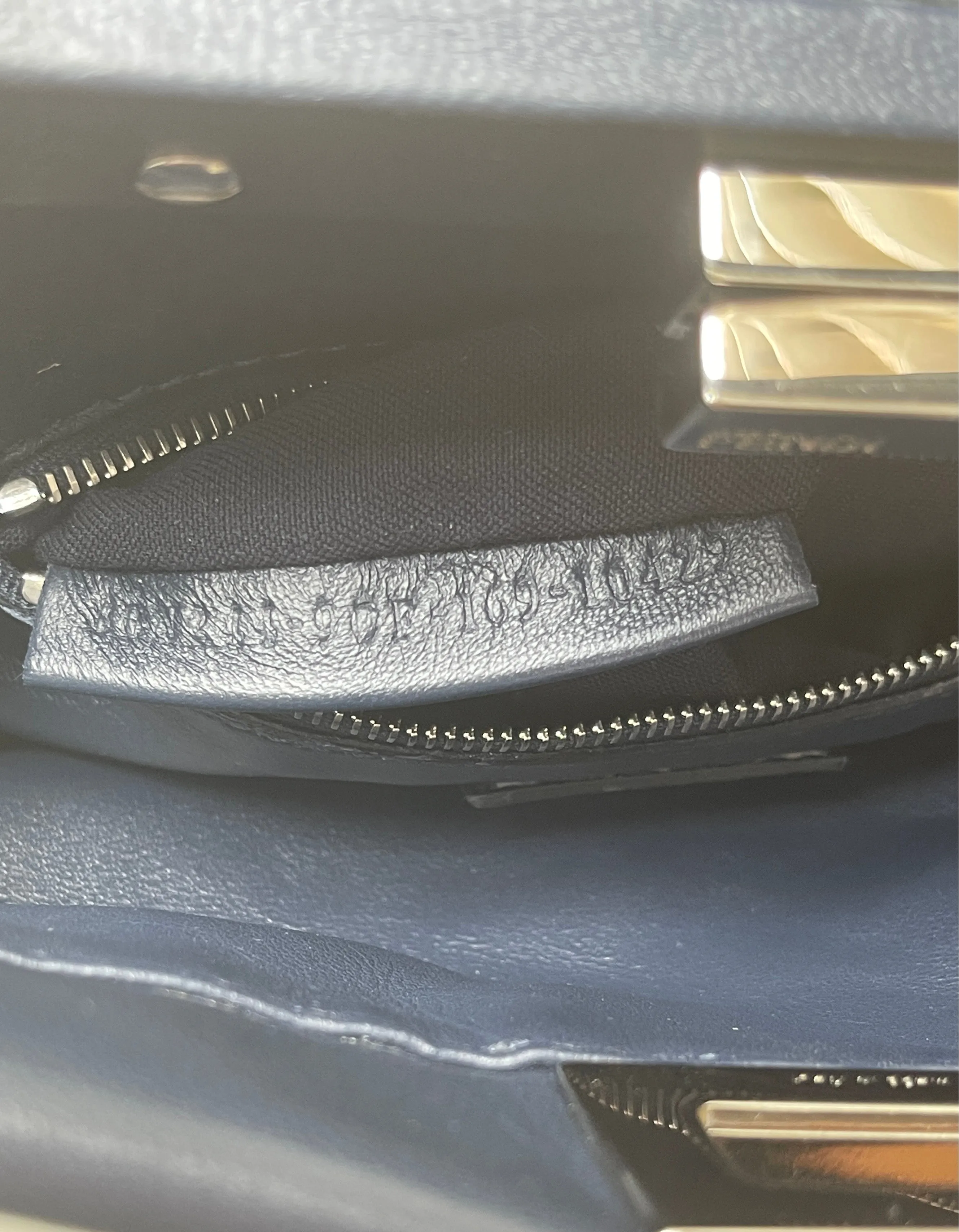 Fendi Navy Leather Mini Peekaboo Crossbody w/ Multicolor Jewels