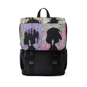 Four Flowers: Silhouette Series Unisex Casual Shoulder Backpack