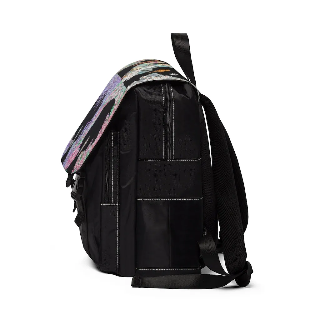 Four Flowers: Silhouette Series Unisex Casual Shoulder Backpack
