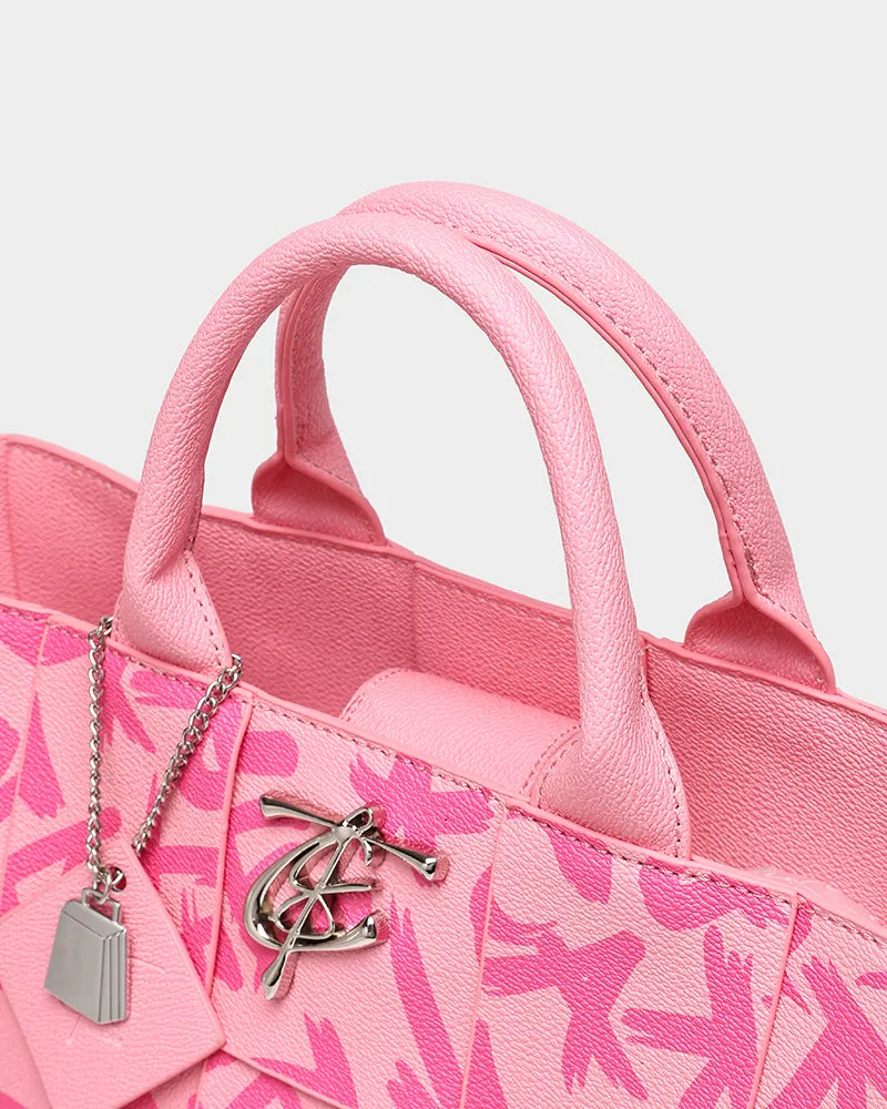 Graffiti Tote Bag in Pink