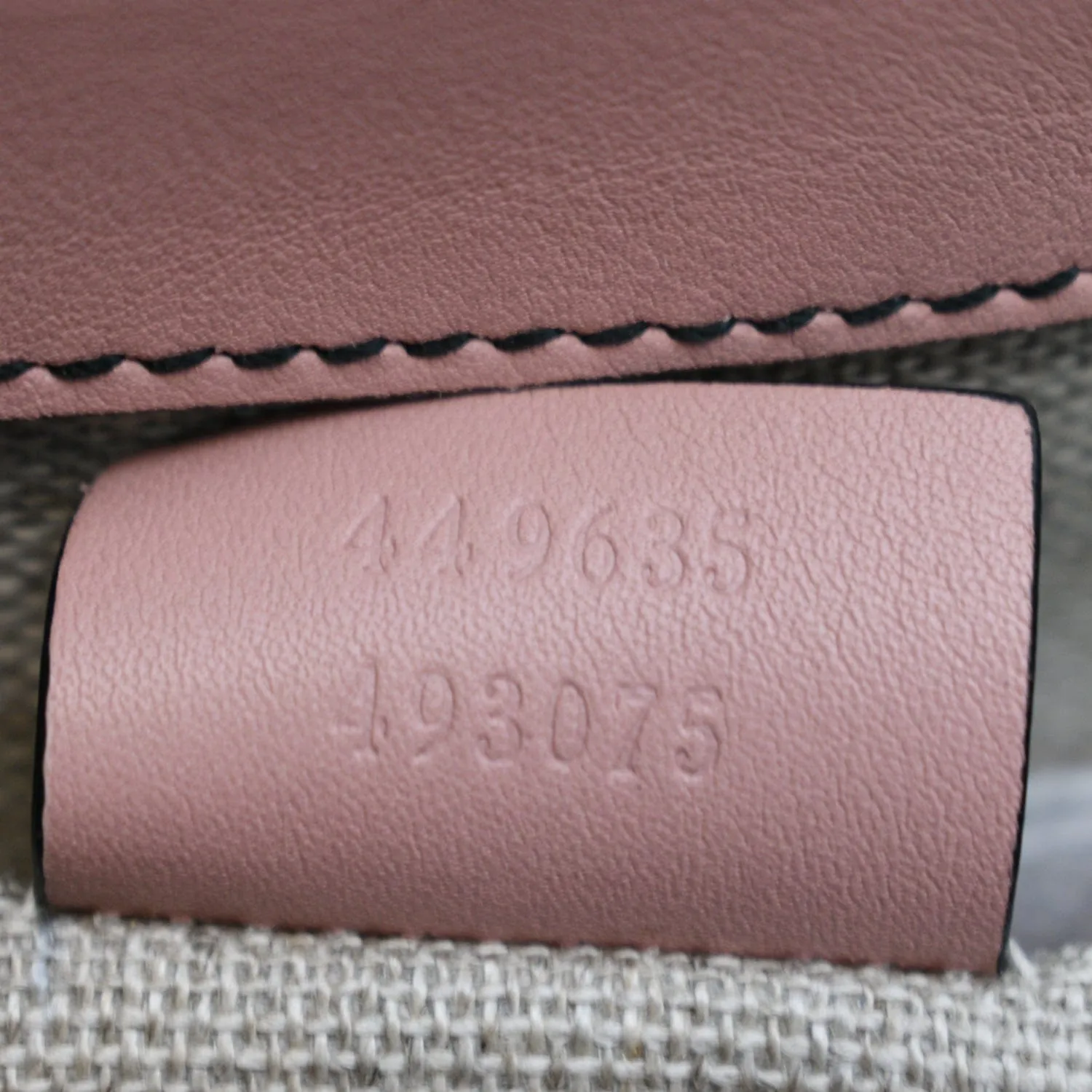 GUCCI Emily Medium GG Guccissima Leather Chain Shoulder Bag Light Pink 449635