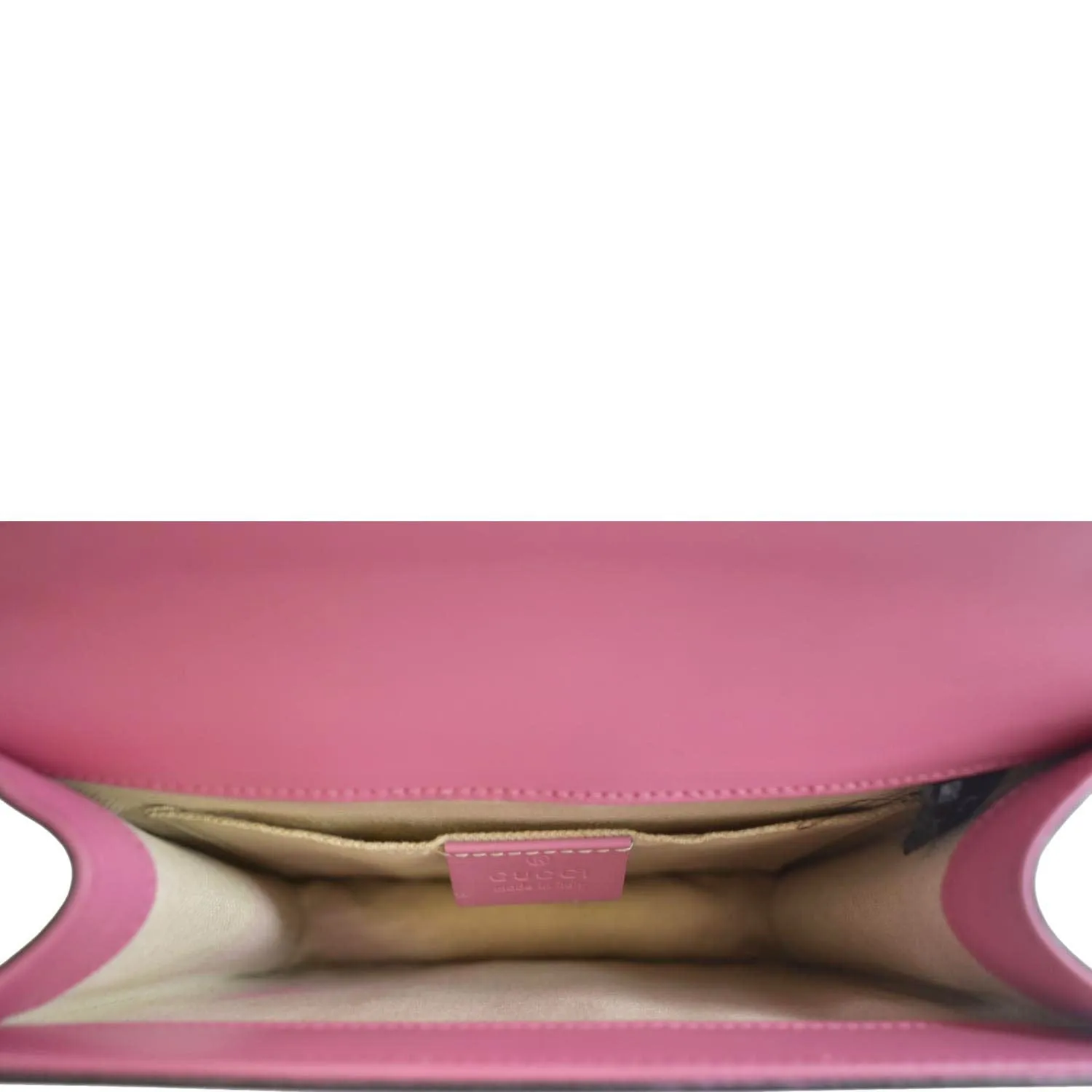 GUCCI GG Interlocking Leather Chain Shoulder Bag Pink 431384