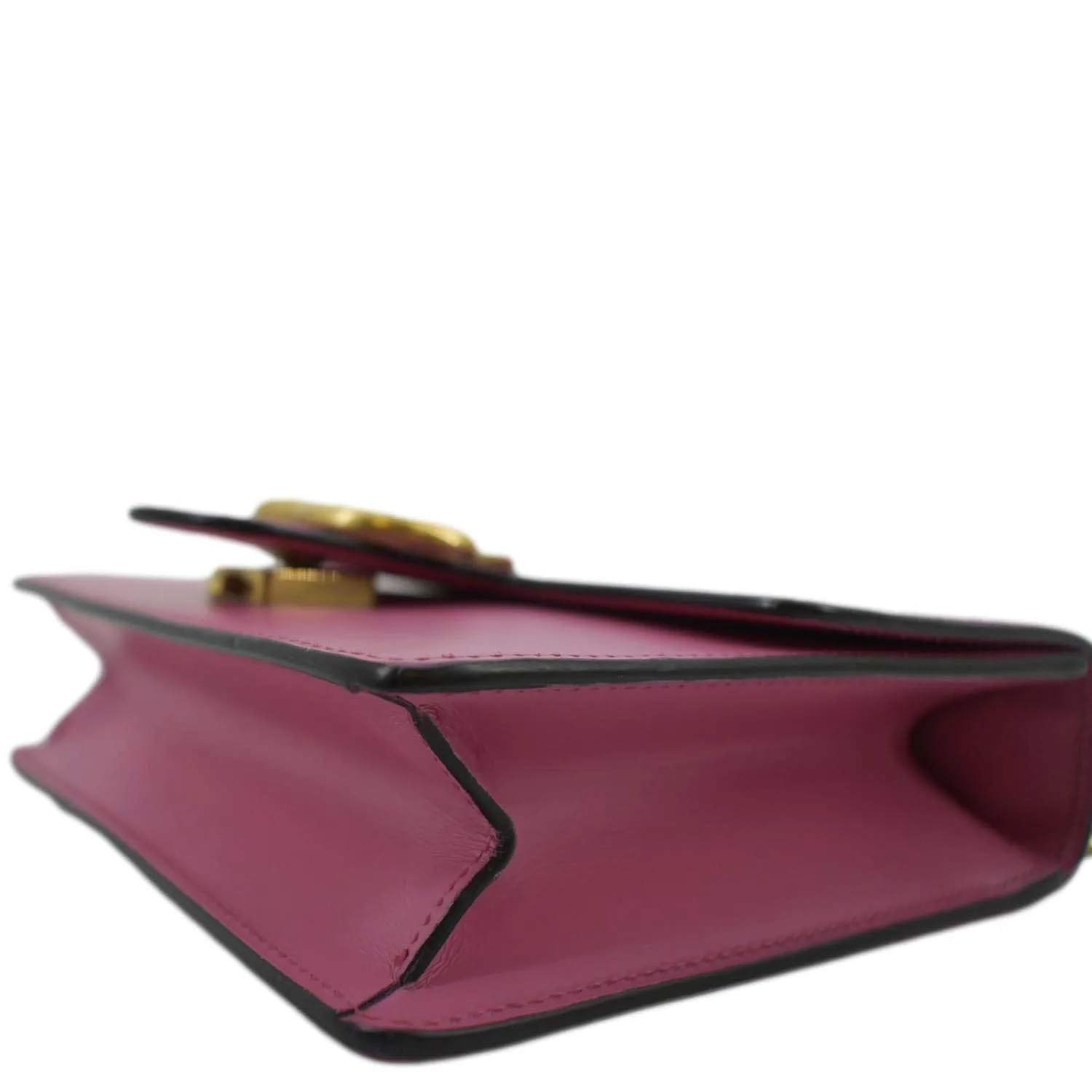 GUCCI GG Interlocking Leather Chain Shoulder Bag Pink 431384