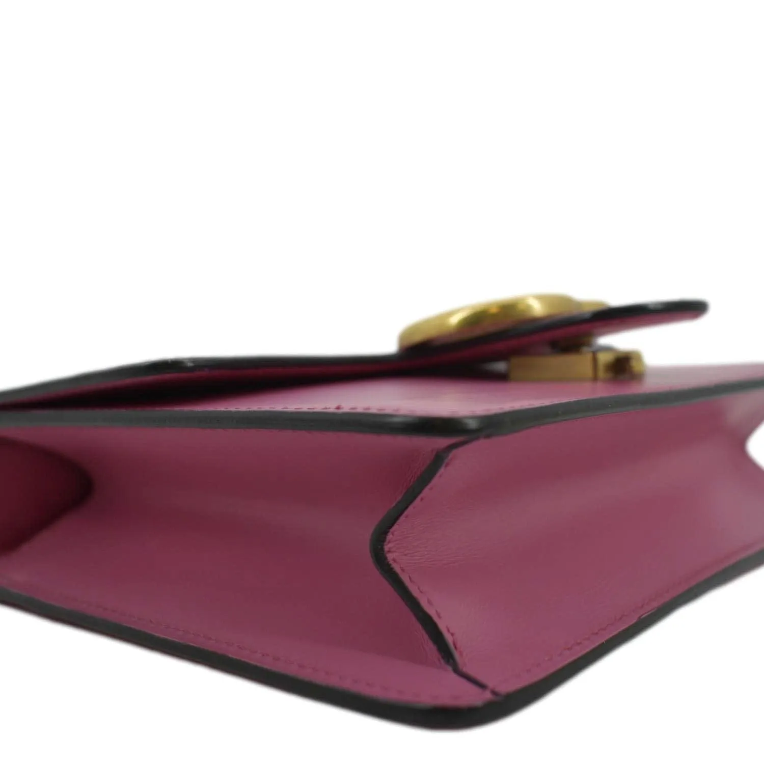 GUCCI GG Interlocking Leather Chain Shoulder Bag Pink 431384