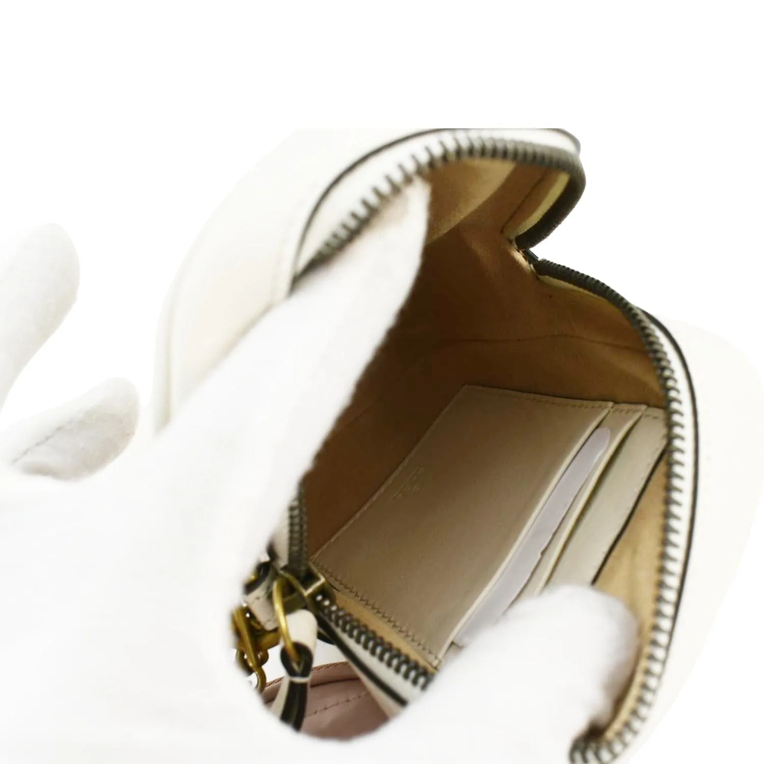 GUCCI GG Marmont Mini Matelasse Leather Shoulder Bag White 699759