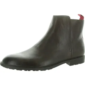 Guess Mens Dawlin Zipper Faux Leather Chelsea Boots