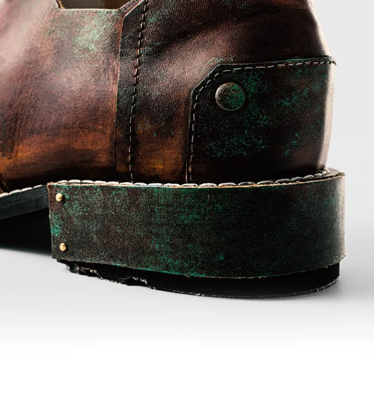 Handmade patina men's and women's shoes