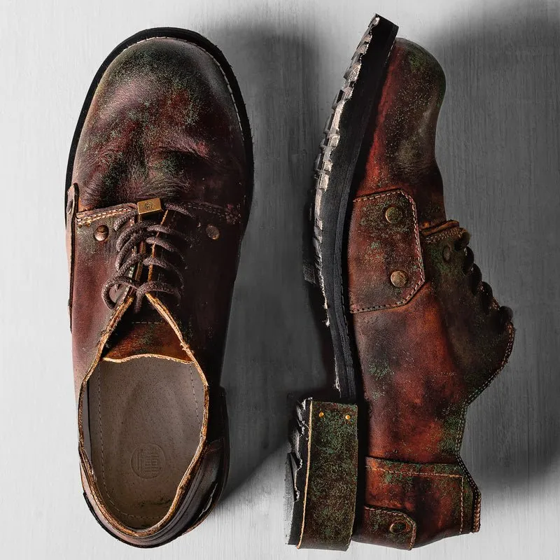 Handmade patina men's and women's shoes