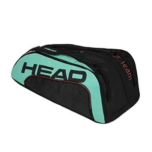 HEAD Tour Team 12R Polyester Professional Tournament Tennis Kit Bag Compartments: Three | Capacity: 12 Racquets | Ventilated Shoe Compartment | Colour : Black-Teal