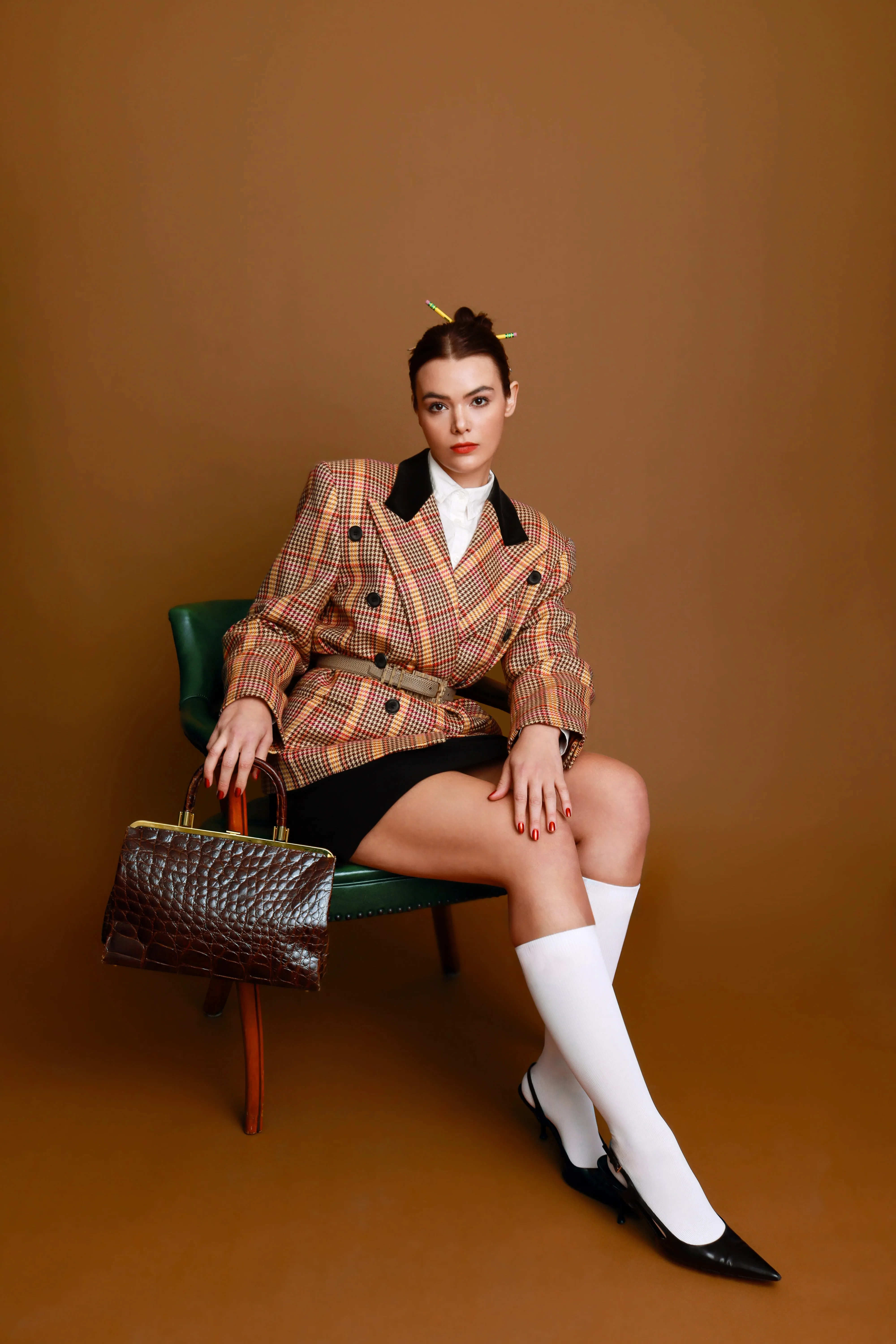 Houndstooth Double Breasted Jacket