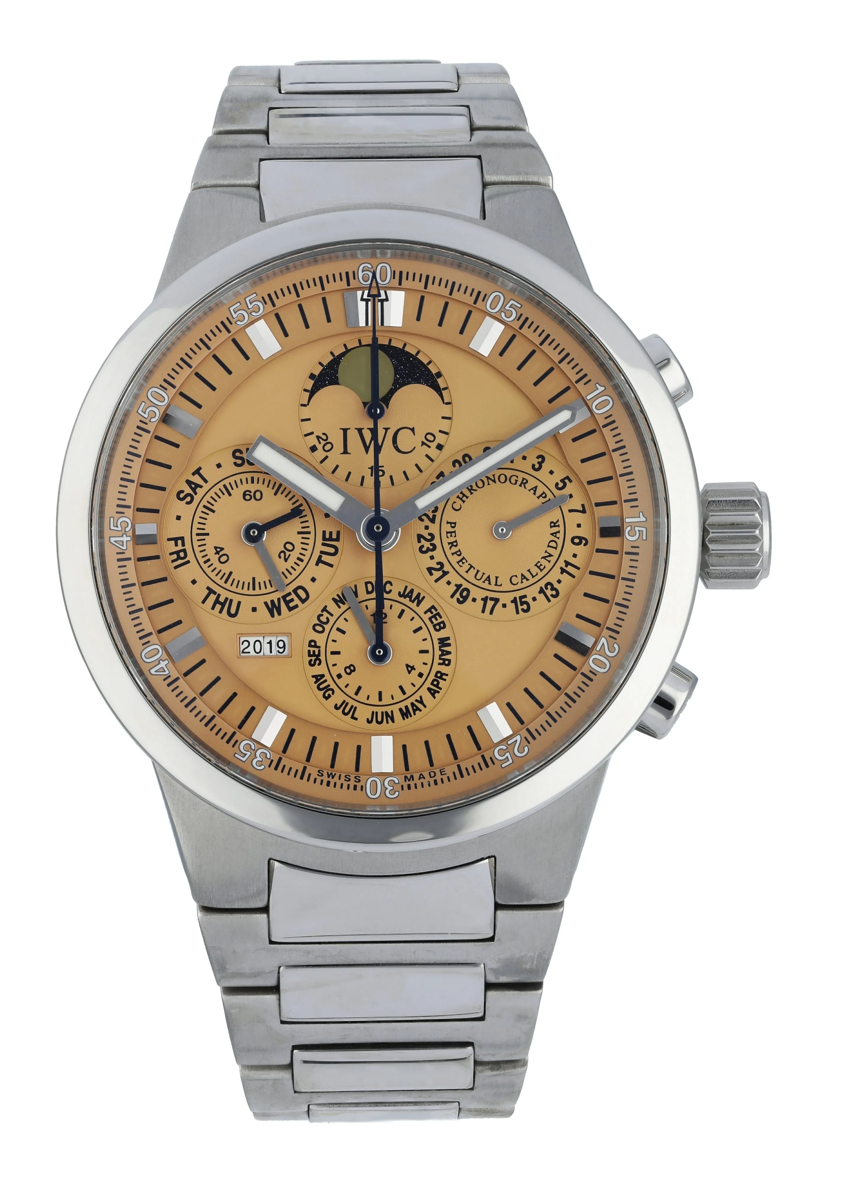 IWC GST Perpetual Calendar  IW3756-11 Salmon Dial  Men's Watch