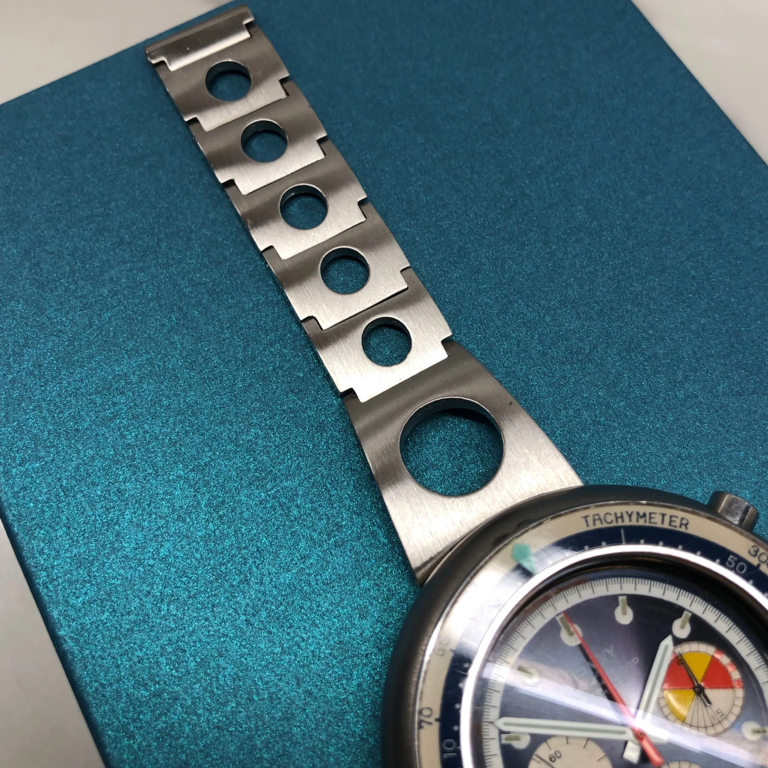 Jenny Swiss Caribbean 2000 Vintage Diver Chronograph Valjoux 72 Tropical Wristwatch