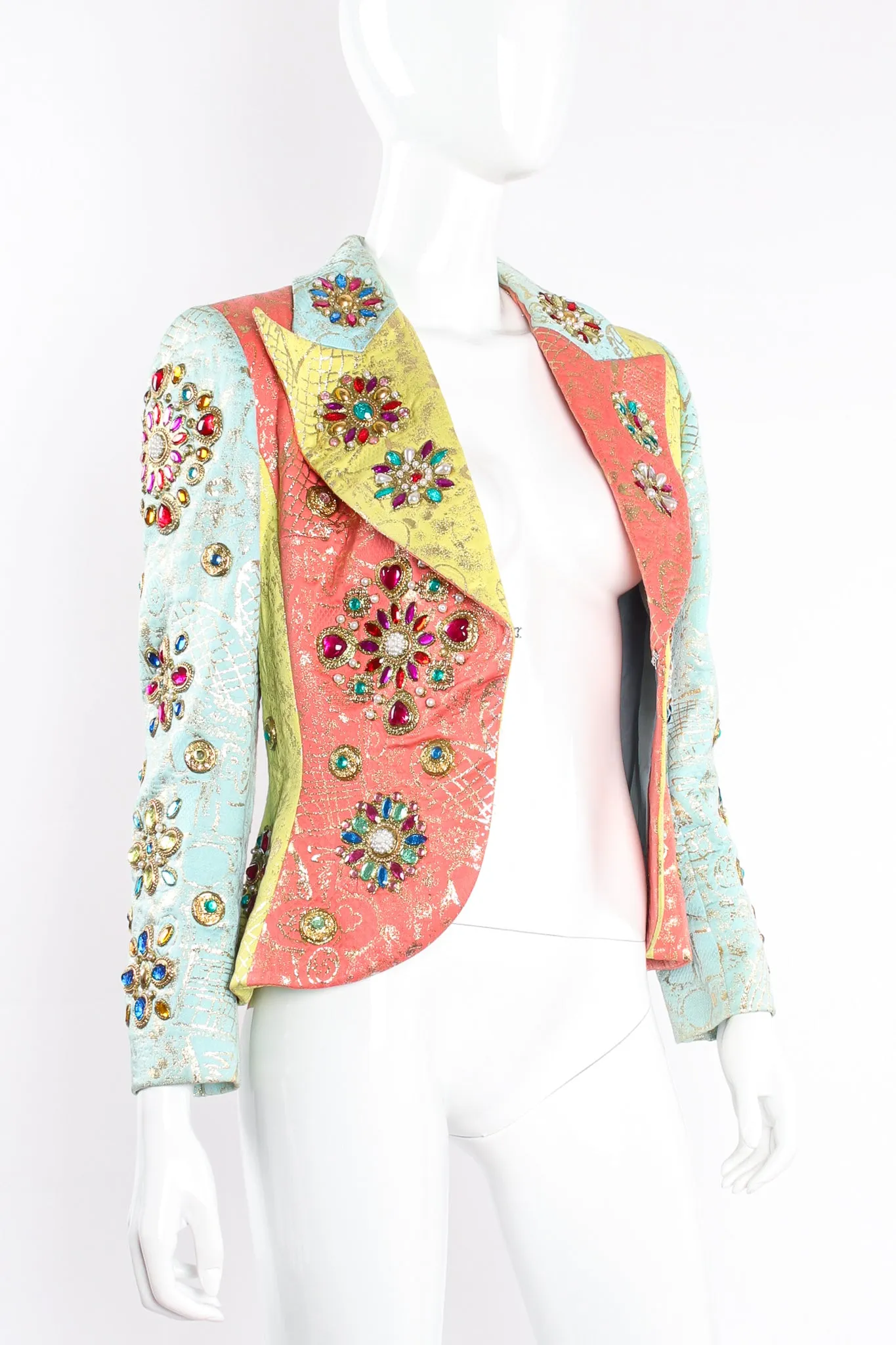 Jeweled Graffiti Brocade Jacket