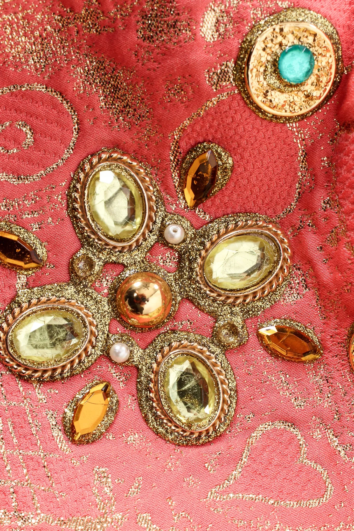 Jeweled Graffiti Brocade Jacket