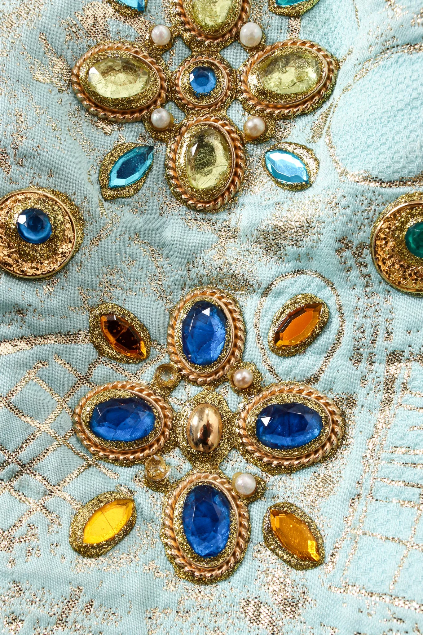 Jeweled Graffiti Brocade Jacket