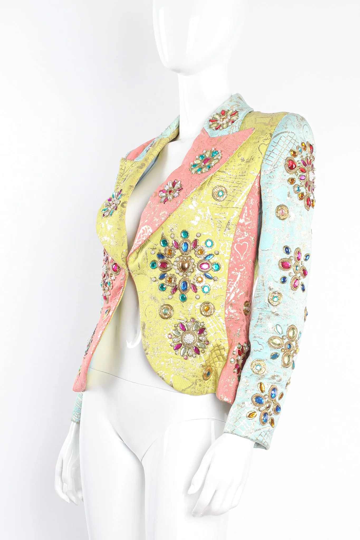 Jeweled Graffiti Brocade Jacket