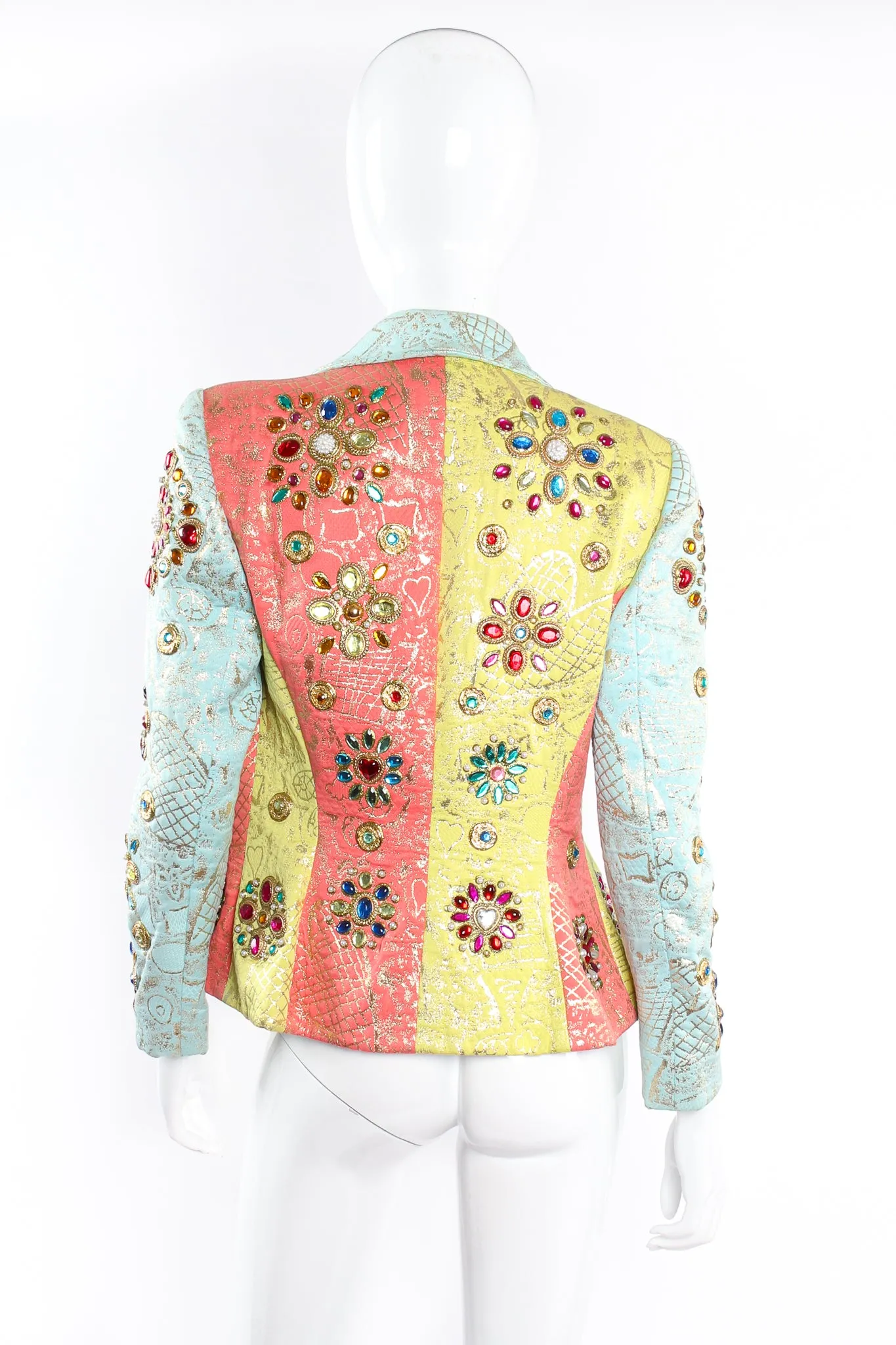 Jeweled Graffiti Brocade Jacket