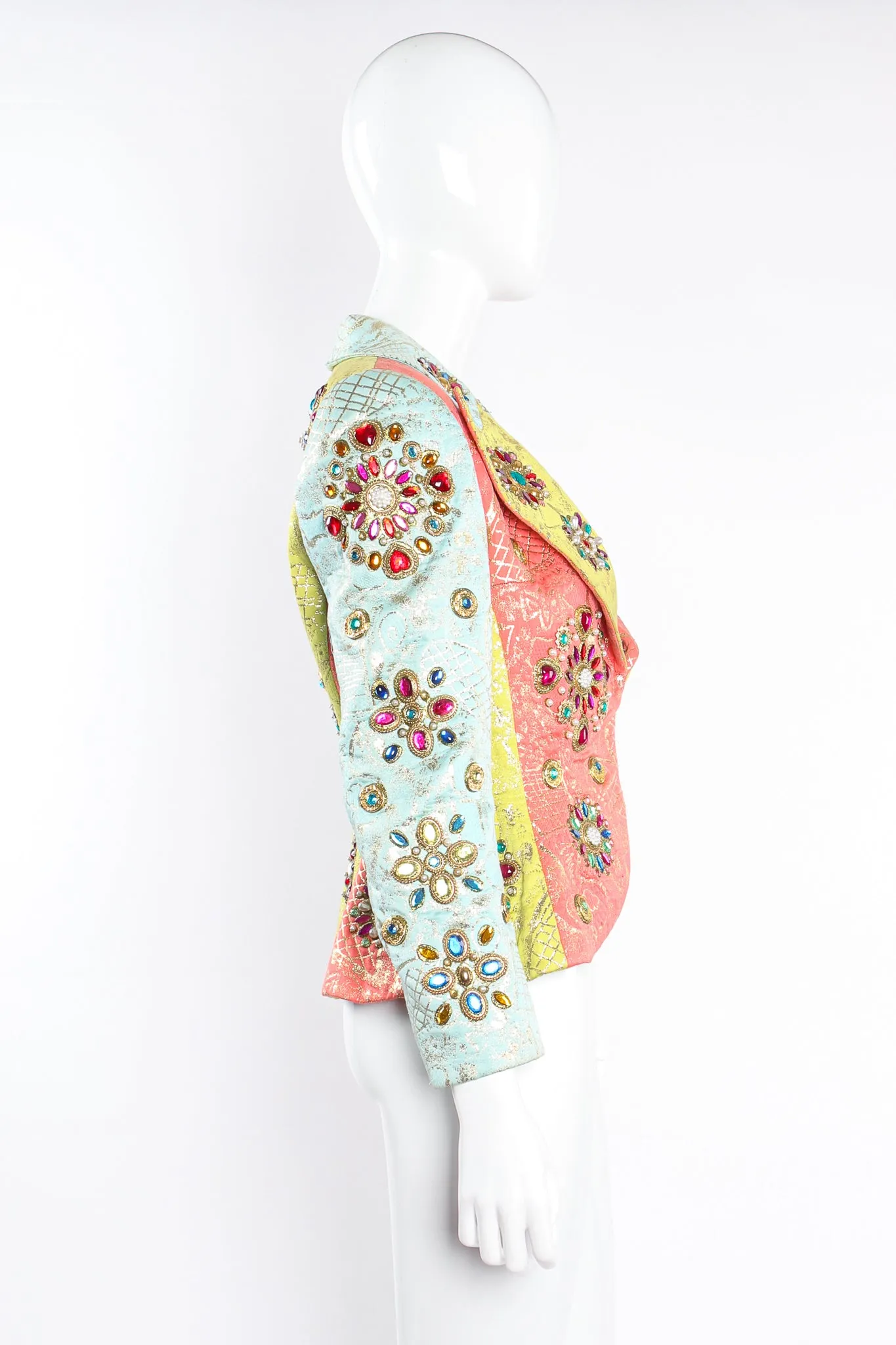 Jeweled Graffiti Brocade Jacket