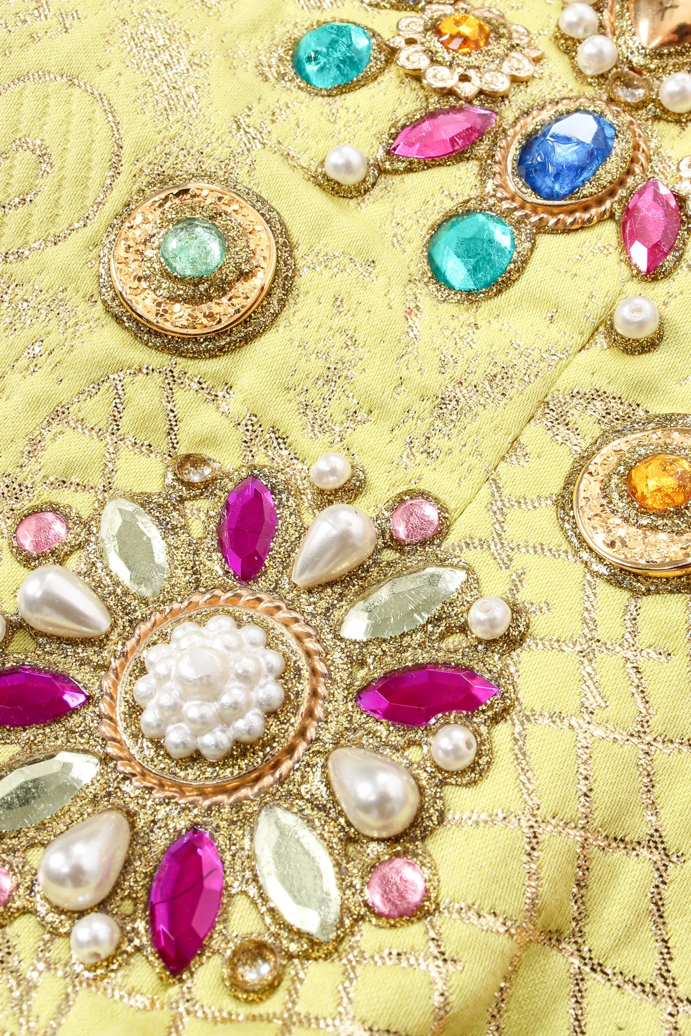 Jeweled Graffiti Brocade Jacket