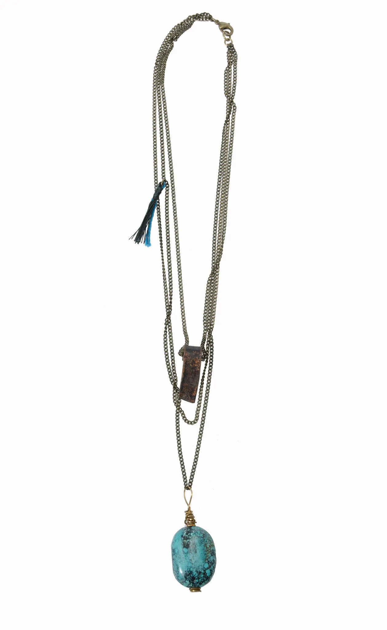 Jo Handbags Copper Turquoise Necklace