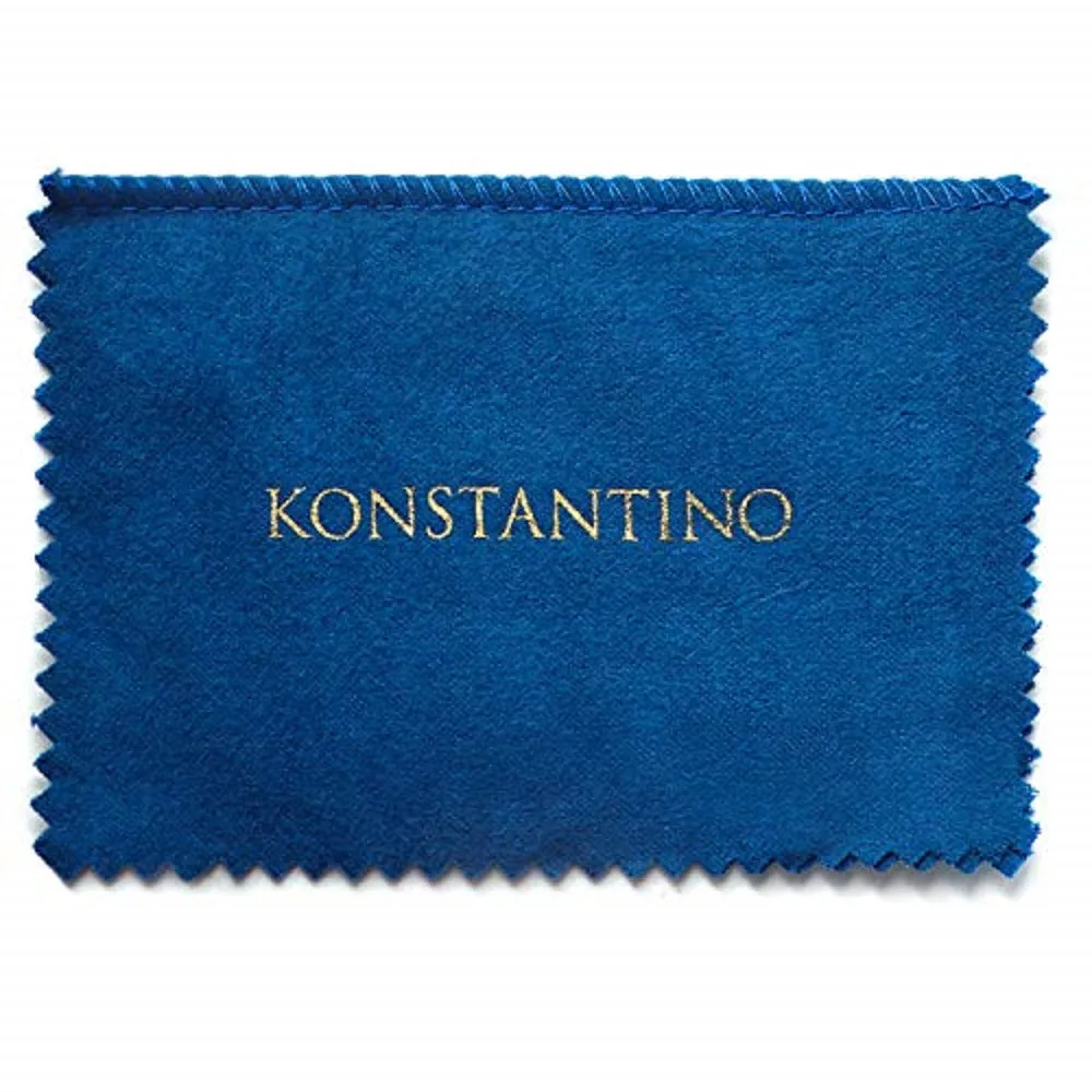 Konstantino Men's Sterling Silver, 18K Gold Spinal Scroll, Stavros Collection