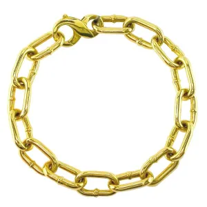 Large Marked Oval Link Bracelet