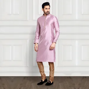 Lavender and Copper Churidar Kurta Set