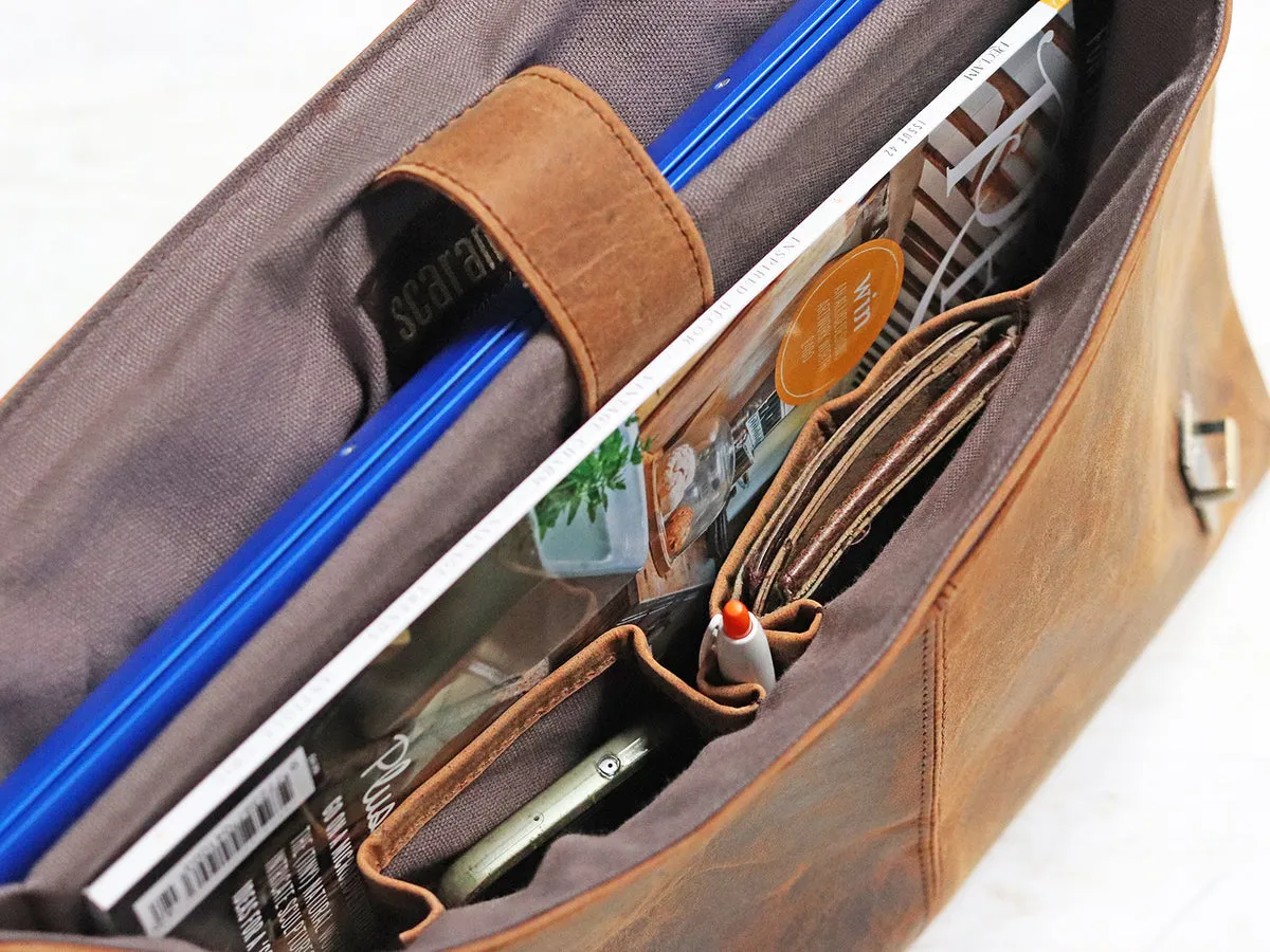 Leather Briefcase for Men - Hamilton