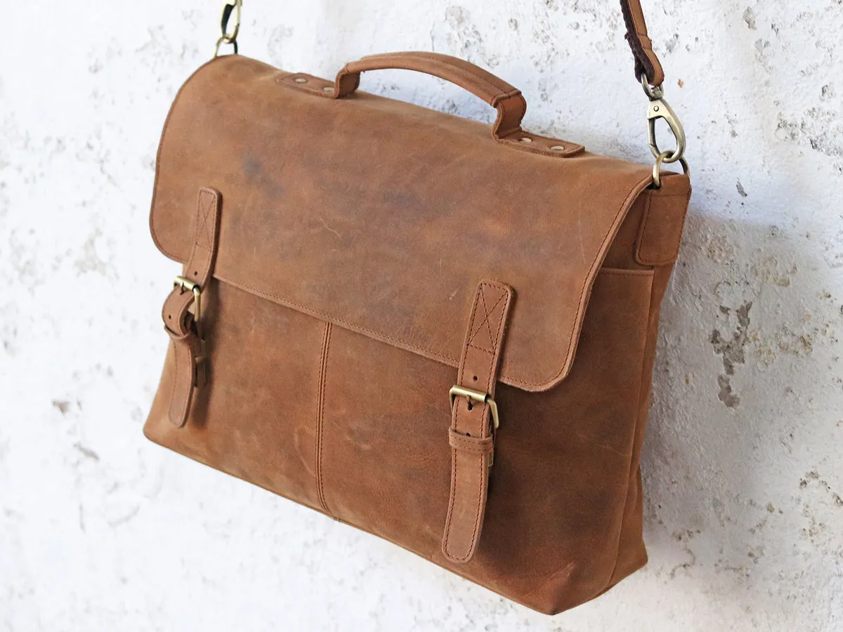 Leather Briefcase for Men - Hamilton